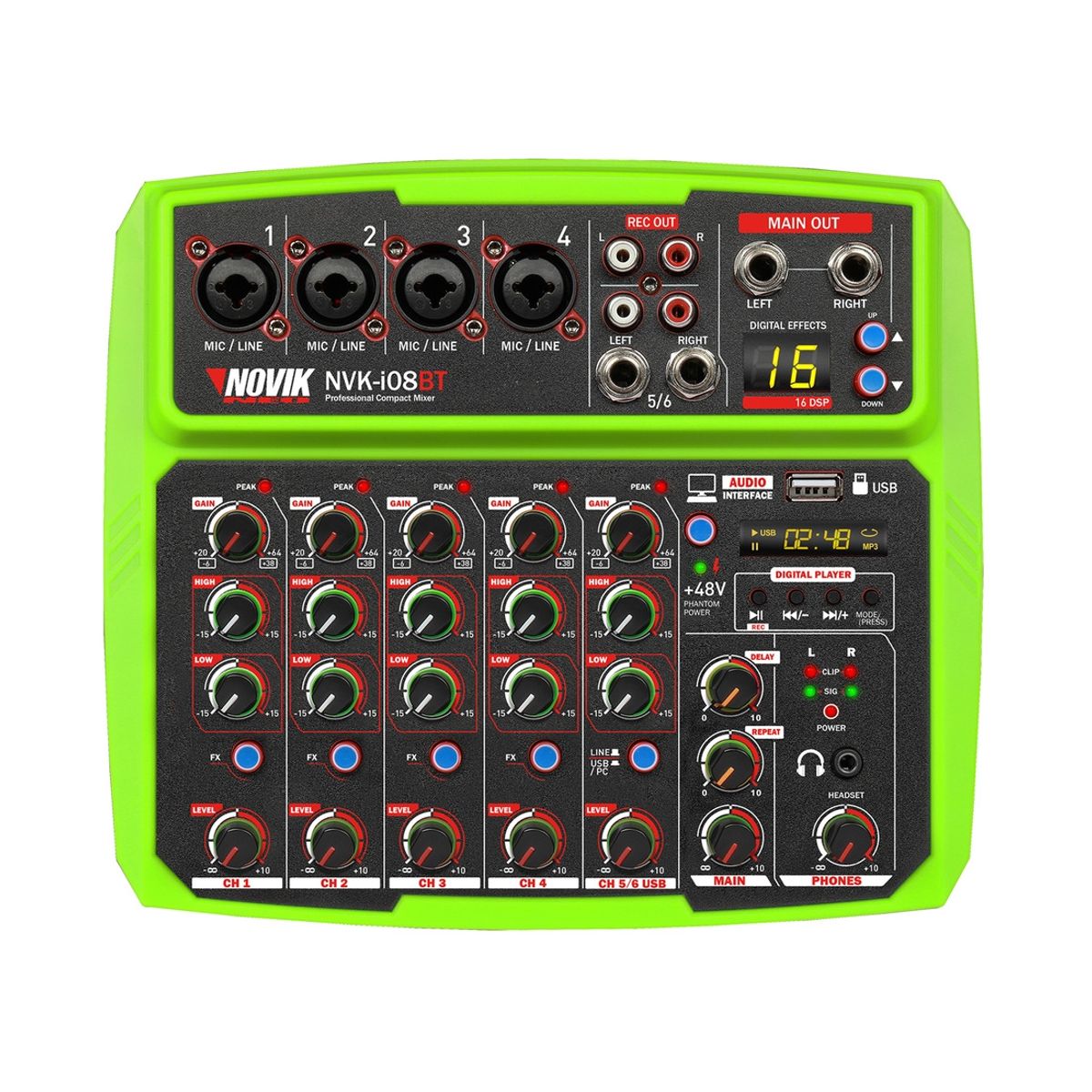 NOVIK NEO - CONSOLA PASIVA CON INTERFAZ USB NOVIK NVK i08BT VERDE NOVIK NEO