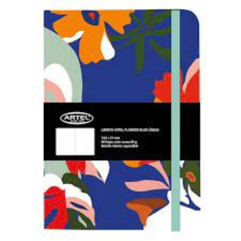 ARTEL - Libreta Flowers Blue Líneas