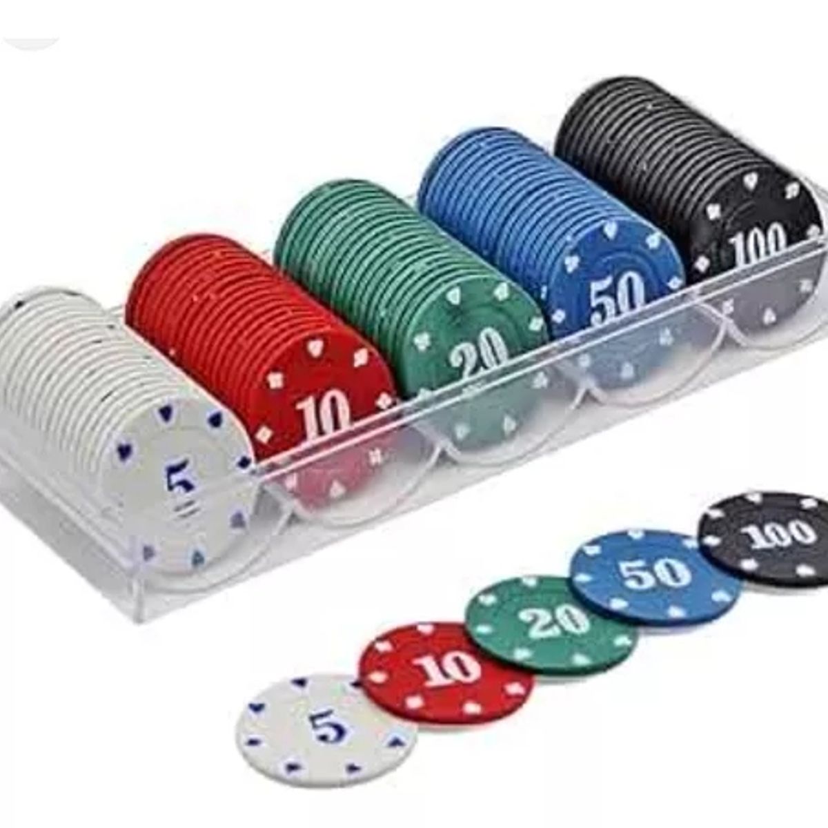 GENERICO - Fichas De Poker Para Juegos De Poker 100 Piezas De 5 A 100