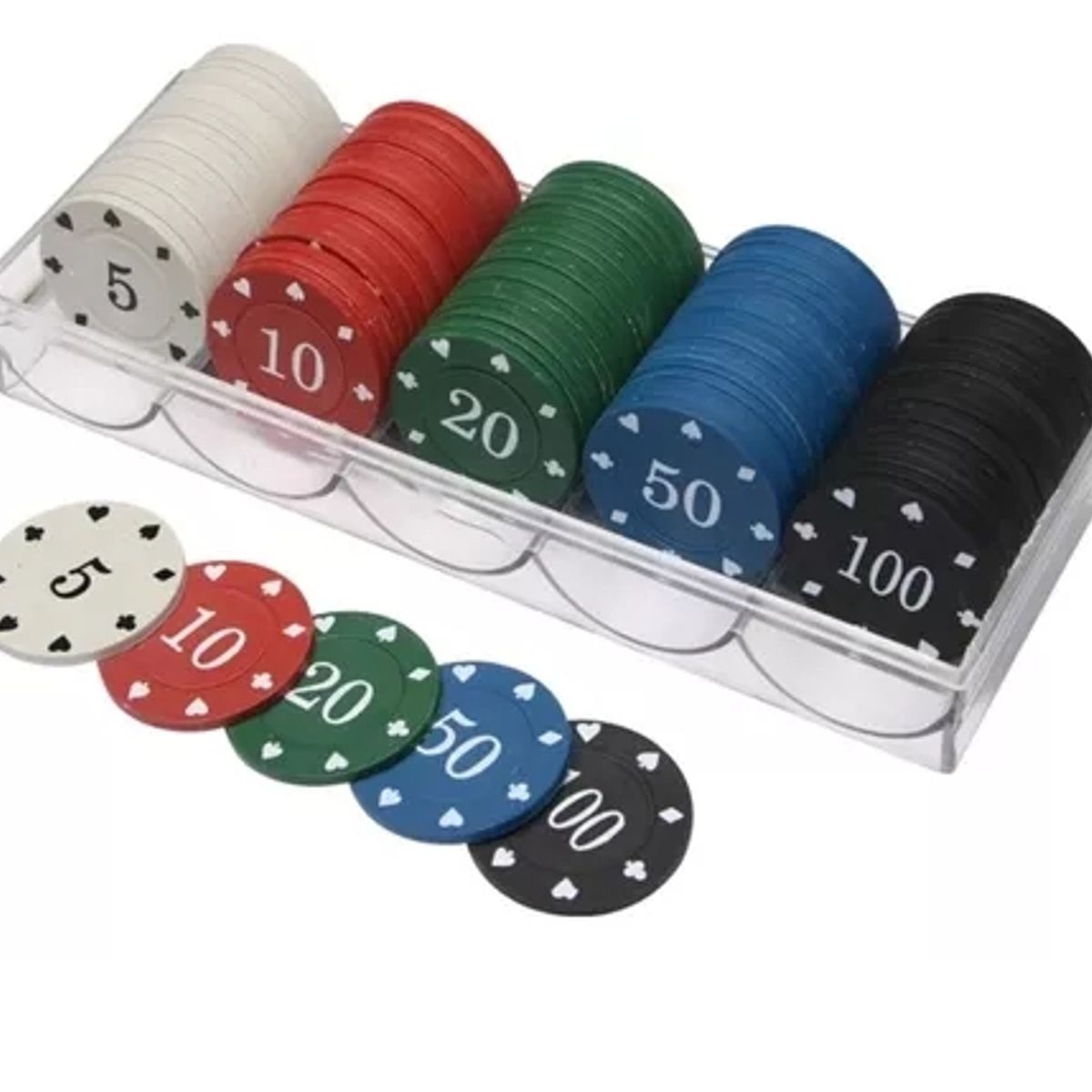 GENERICO - Fichas De Poker Para Juegos De Poker 100 Piezas De 5 A 100