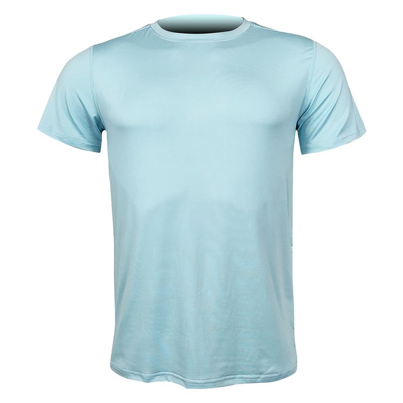 ANDESLAND OUTDOOR APPAREL - Polera Dry Fit Manga Corta Bangsi Essential Celeste Hombre.-