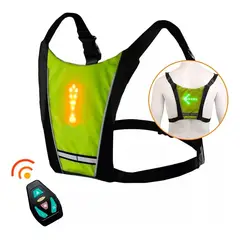 GENERICO - Chaleco Led Indicador Dirección Ciclista Scooter Color Verde