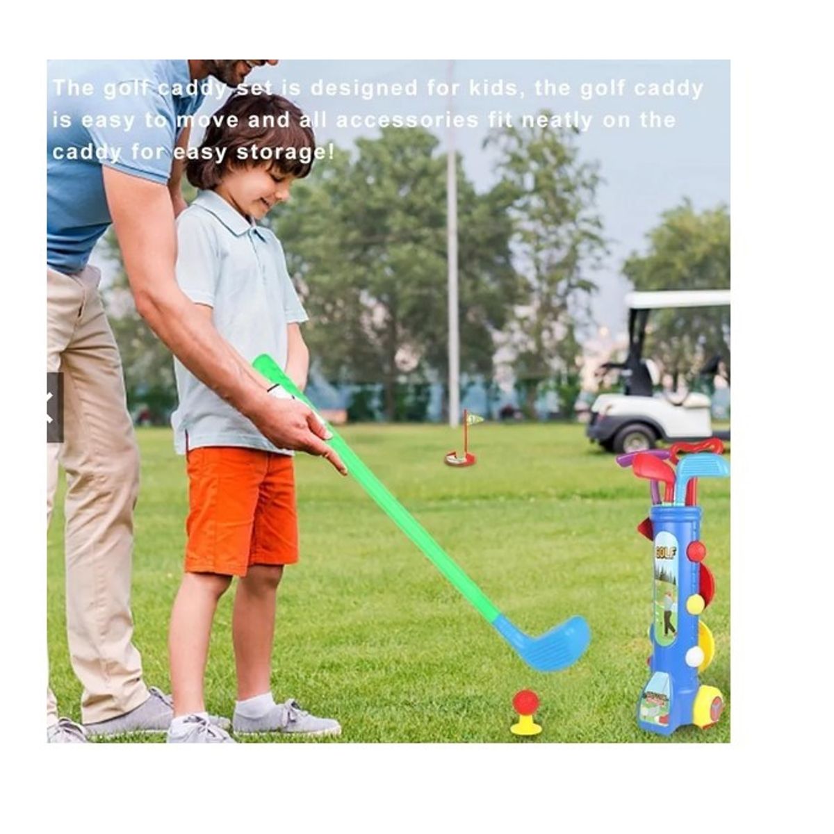 GENERICO - Set De Golf Para Niños Con Carro Y Accesorios Juguete