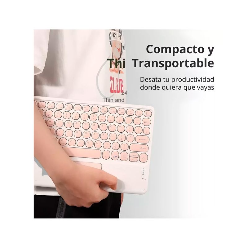 GENERICO - Teclado Touchpad Bluetooth En Español Tabletpccelular
