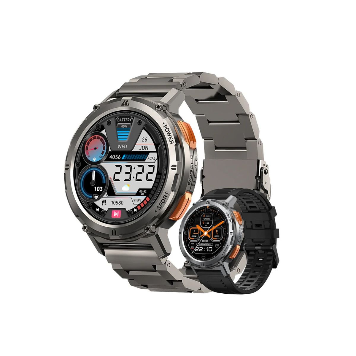 KOSPET - Smartwatch Tank T2 Silver Edición Especial 1.43 Amoled, Memoria Ram 128mb KOSPET- NUEVO