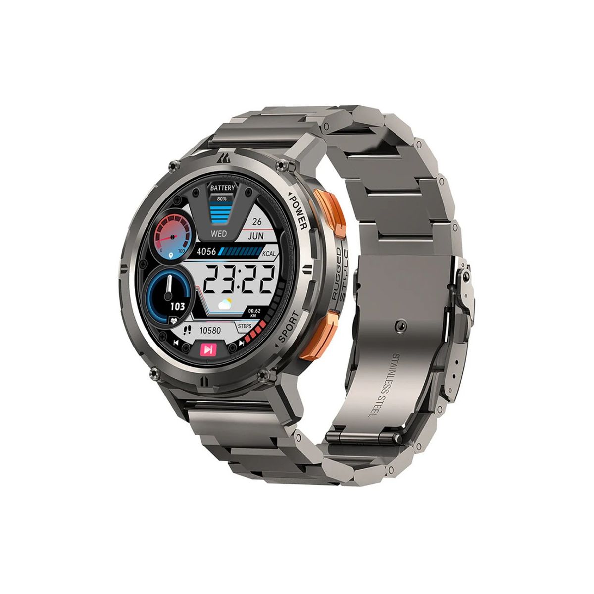 KOSPET - Smartwatch Tank T2 Silver Edición Especial 1.43 Amoled, Memoria Ram 128mb KOSPET- NUEVO