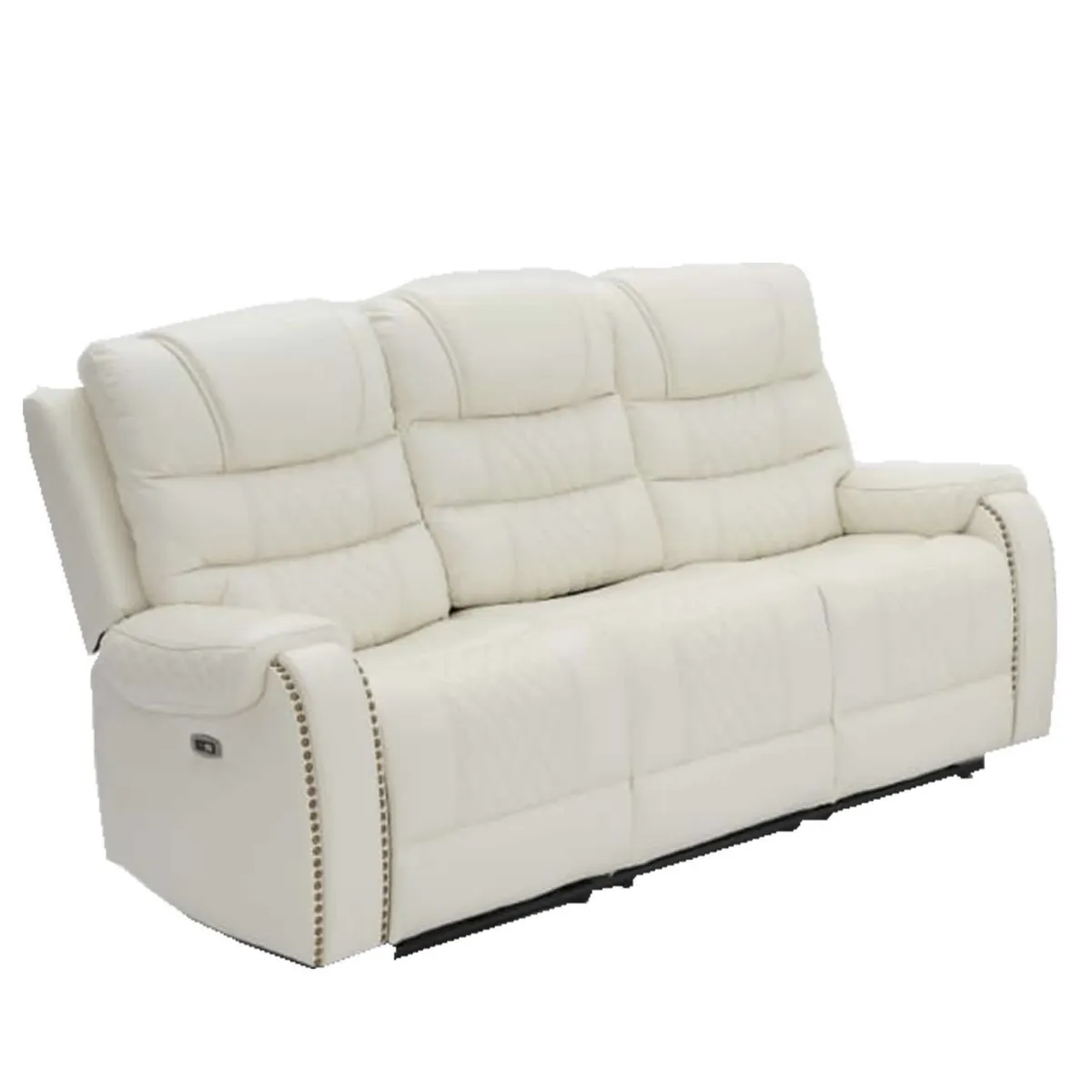 ECOMUSO - SOFA RECLINABLE ELECTRICO 3 CUERPOS EDWARD BLANCO ECOMUSO 8039