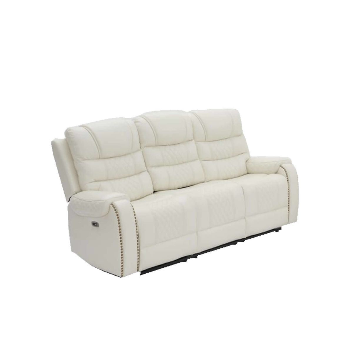 ECOMUSO - SOFA RECLINABLE ELECTRICO 3 CUERPOS EDWARD BLANCO ECOMUSO 8039