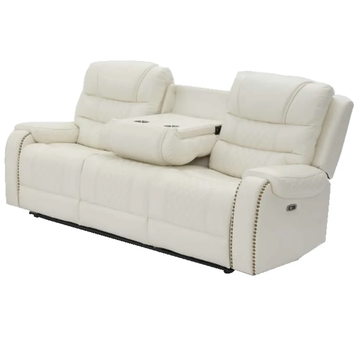 ECOMUSO - SOFA RECLINABLE ELECTRICO 3 CUERPOS EDWARD BLANCO ECOMUSO 8039
