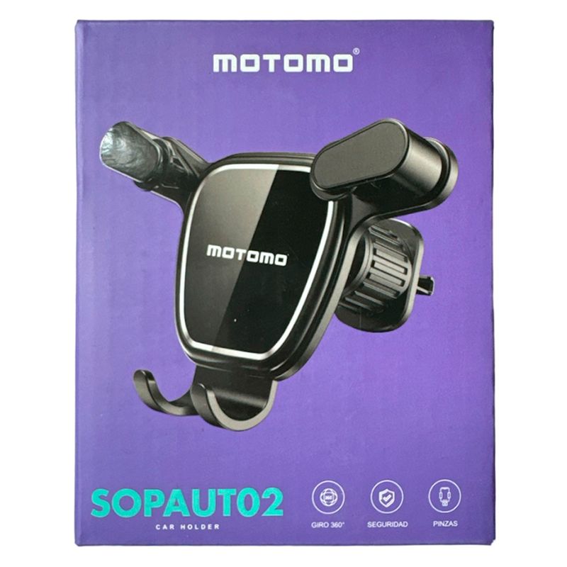 MOTOMO - Soporte Para Auto Triple Abrazadera Sujetador Salida De Aire