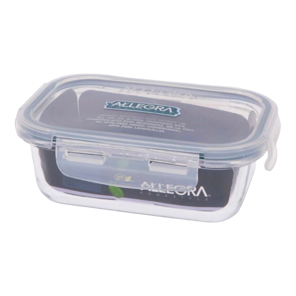 ALLEGRA - Contenedor Hermético Vidrio Rectangular De 1 Litro