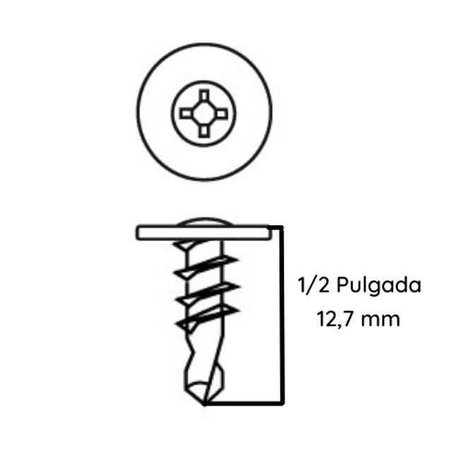 GENERICO - Tornillo Cabeza De Lenteja 8 x 1/2 Punta Broca 500 UND
