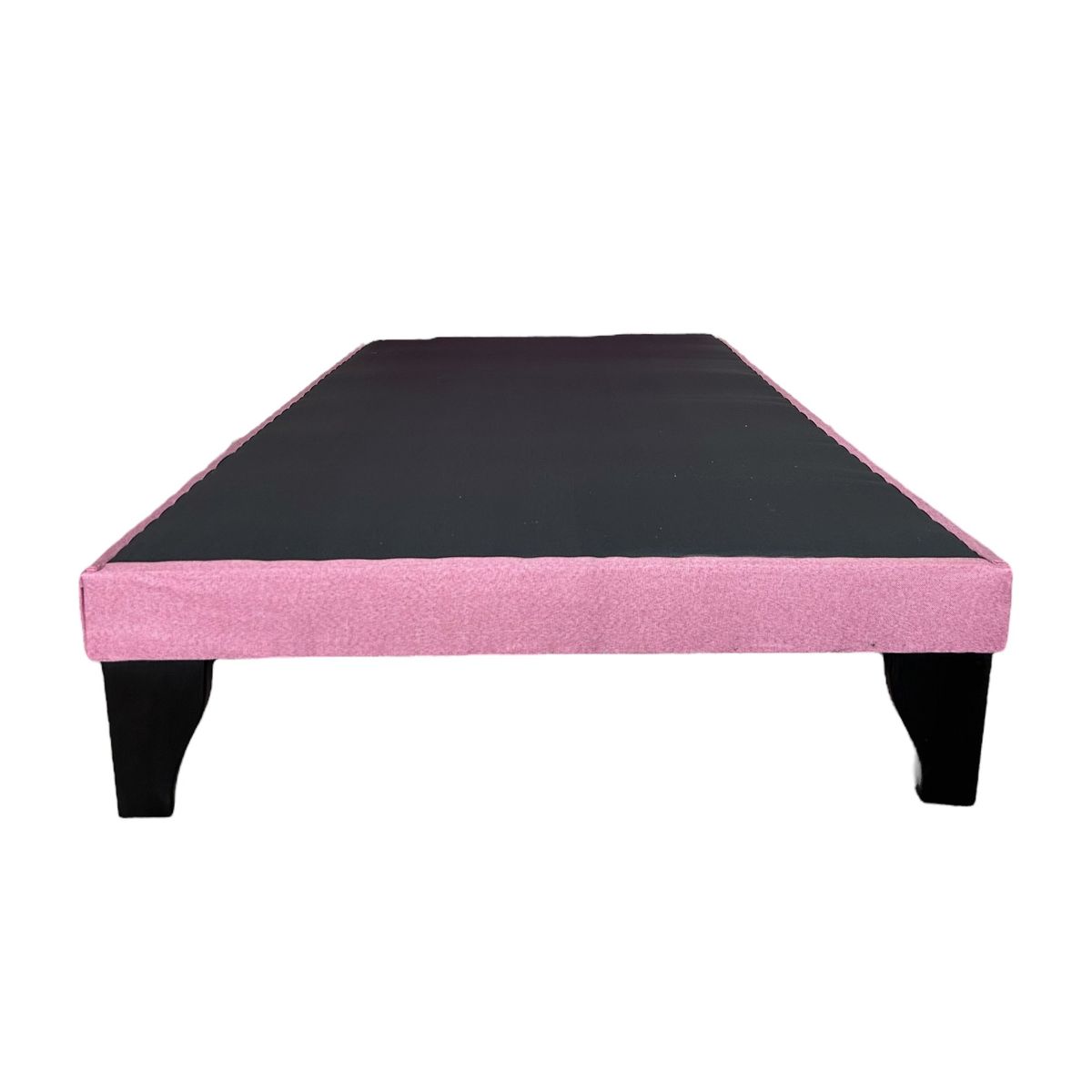 FLOBAL - Base de Cama 1 Plaza 90x190x35cm Rosado Lino Flobal