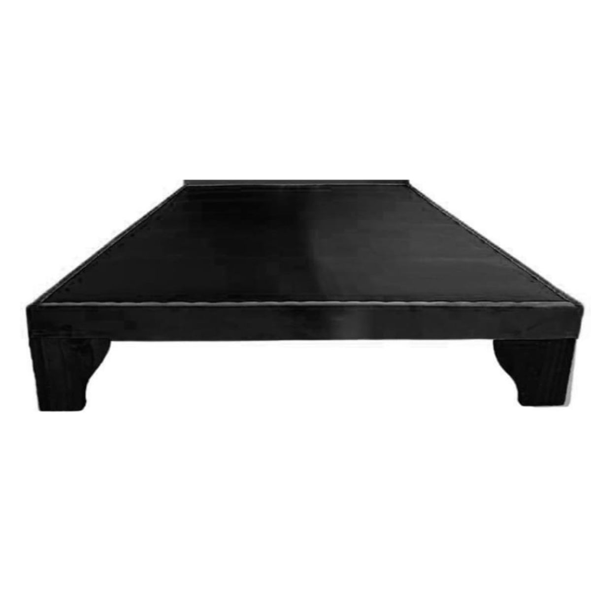 FLOBAL - Base de Cama 1 Plaza 90x190x35cm Negro Felpa Flobal