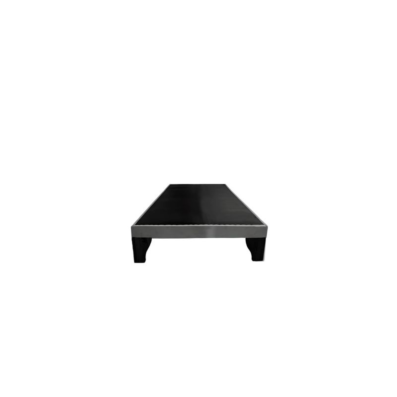 FLOBAL - Base de Cama 1 Plaza 90x190x35cm Gris Felpa Flobal