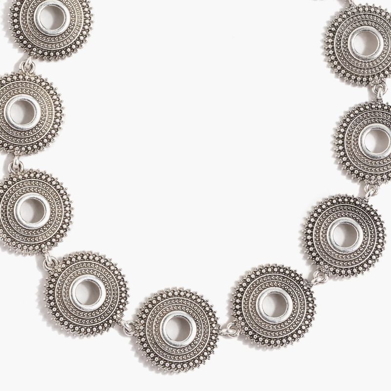 LOUNGE - Collar Mujer Choker Círculos Étnicos Plateado