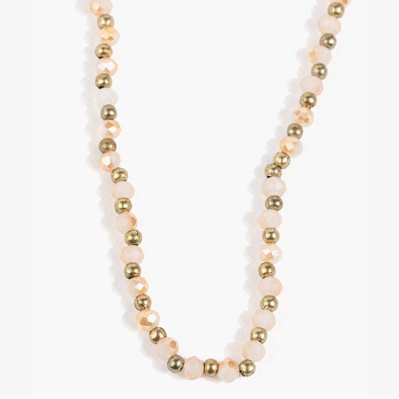 LOUNGE - Collar Mujer Mostacillas Brillantes Dorado