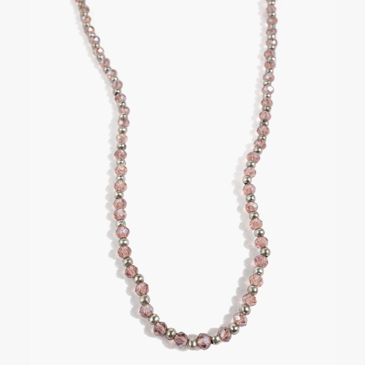 LOUNGE - Collar Mujer Mostacillas Brillantes Plateado