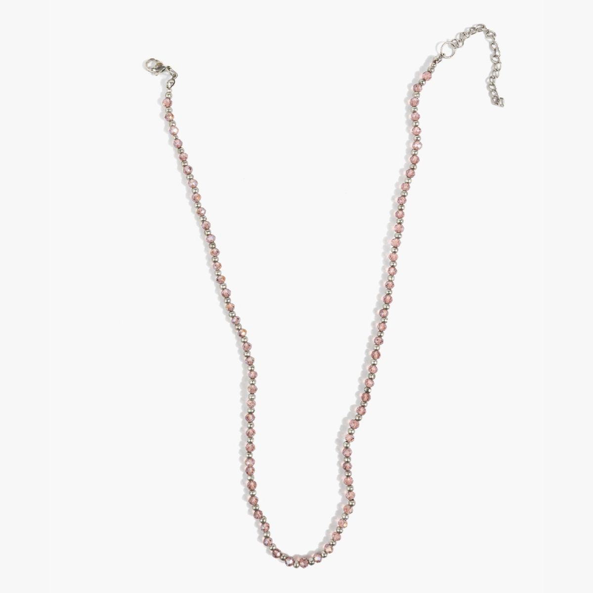 LOUNGE - Collar Mujer Mostacillas Brillantes Plateado