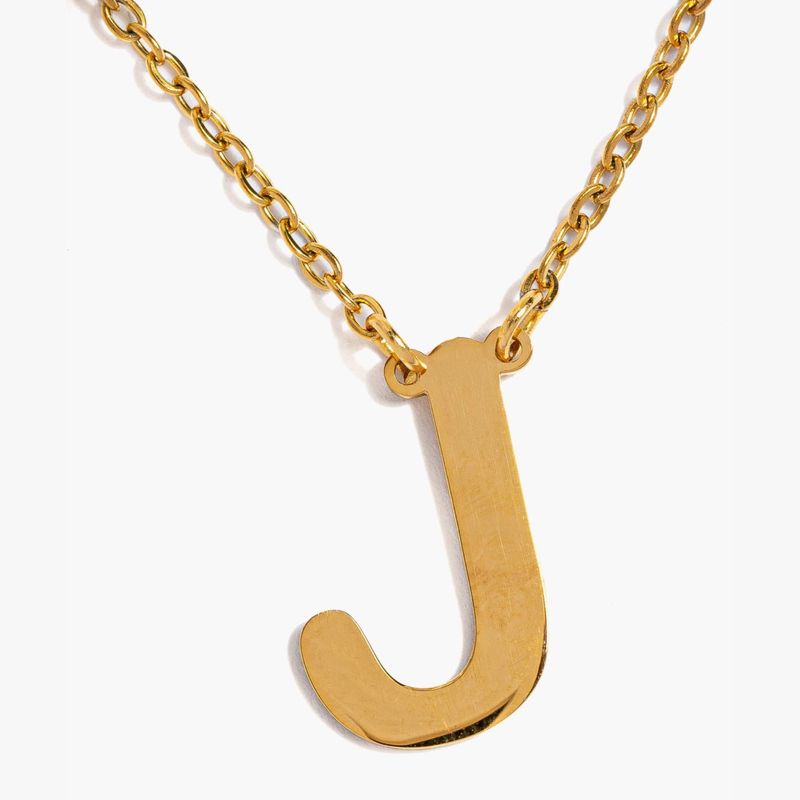 LOUNGE - Collar Mujer Letra J Dorado