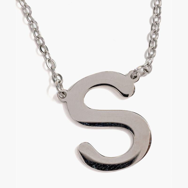 LOUNGE - Collar Mujer Letra S Plateado