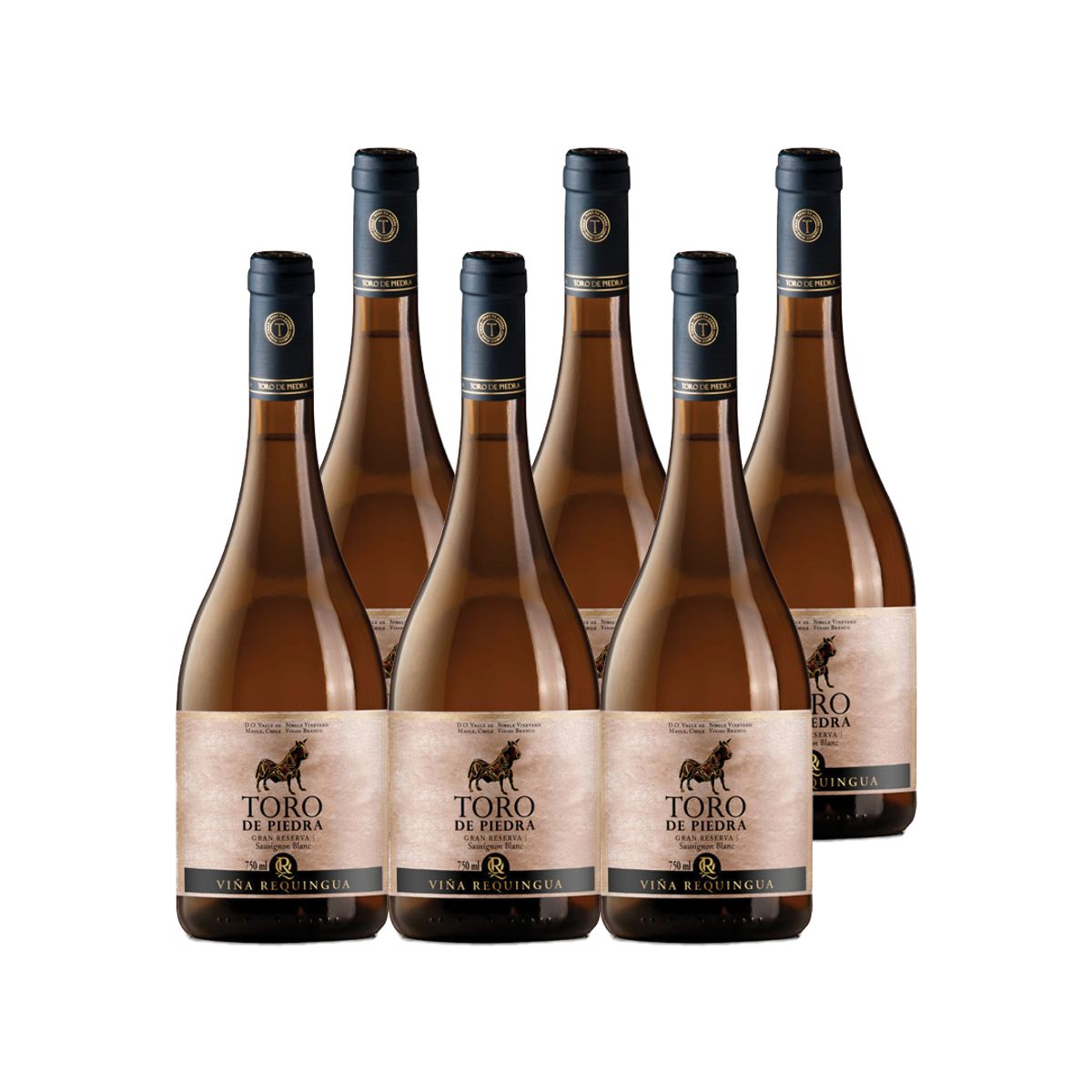 TORO DE PIEDRA - 6x Vino Toro de Piedra Gran Reserva Sauvignon Blanc 750cc