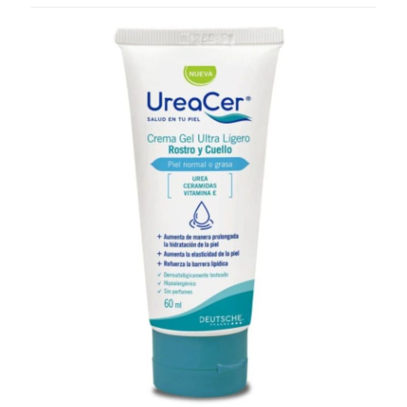 GENERICO - Ureacer Crema Gel Rostro y Cuello 60ml Piel Normal A Grasa