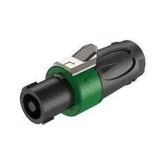 ROXTONE - Conector de audio hembra speakon 4 polos verde