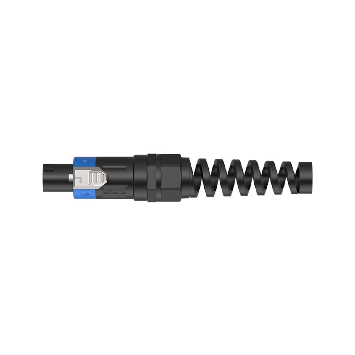 ROXTONE - Conector de audio hembra speakon 4 polos azul con resorte