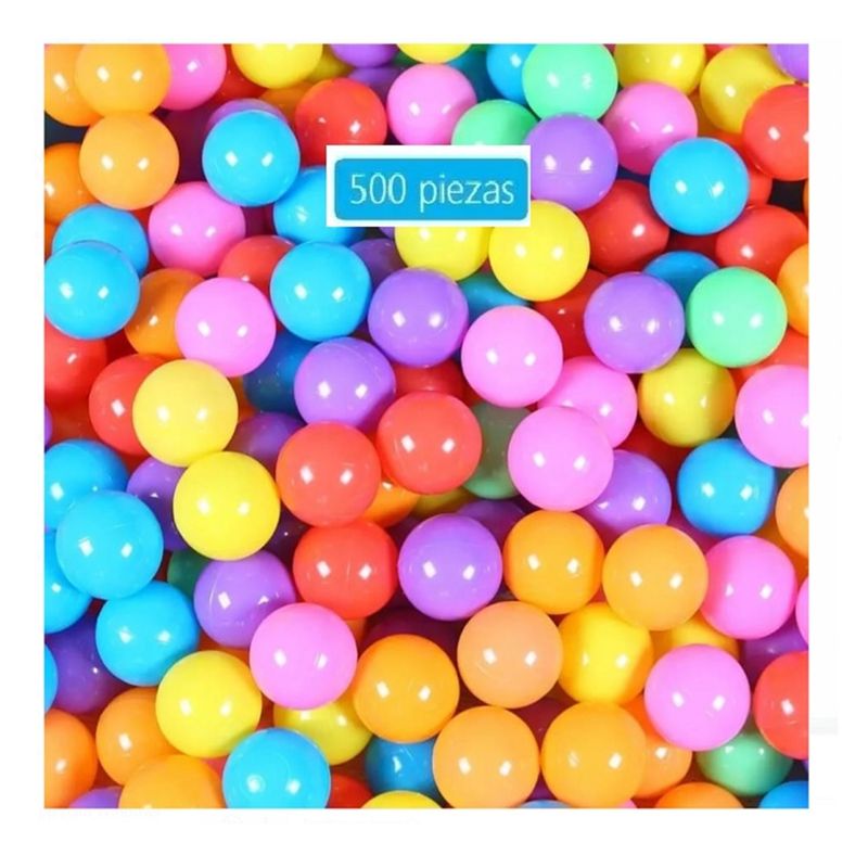 GENERICO - PACK DE 500 PELOTAS PLASTICAS PARA NIÑOS 5.5 CM