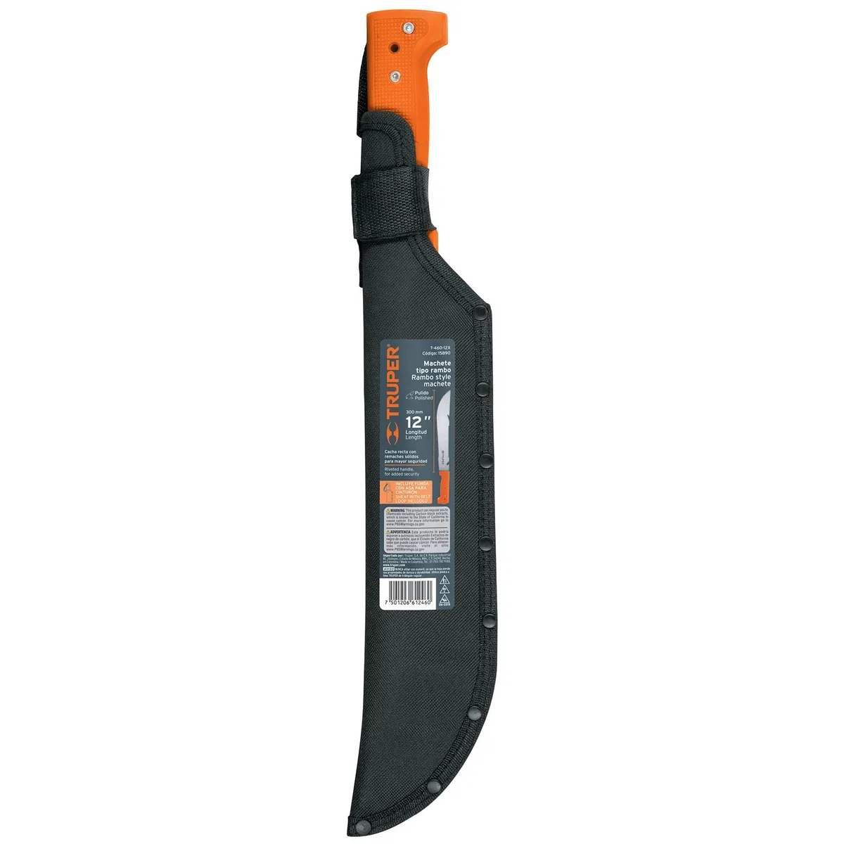 TRUPER - Machete Tipo Rambo 12' Con Funda  T-460-12x