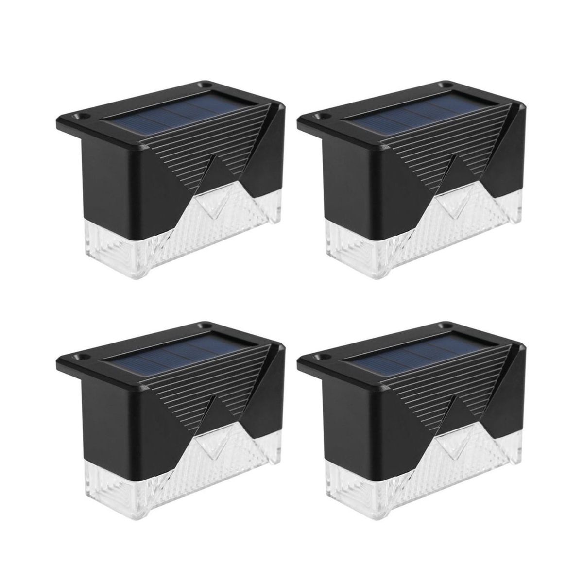 GENERICO - Set 4 Unidades Luces de Escalera Solar Luz Led Cálida Fría 5W