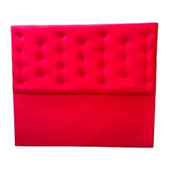 GENERICO - Respaldo 2 Plazas Rojo Felpa Botón a piso Muebles Rimar