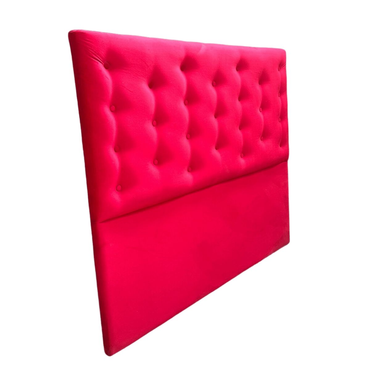 GENERICO - Respaldo 2 Plazas Rojo Felpa Botón a piso Muebles Rimar