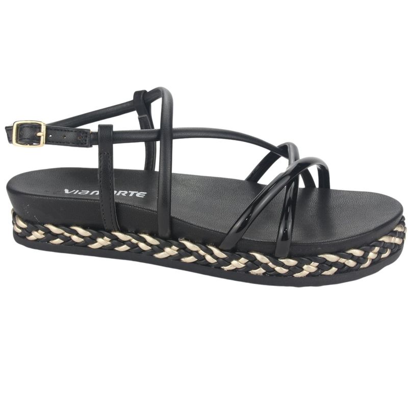 VIA MARTE - Sandalia Mujer Negro Casual Via Marte 23-10408