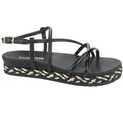VIA MARTE - Sandalia Mujer Negro Casual 23-10408