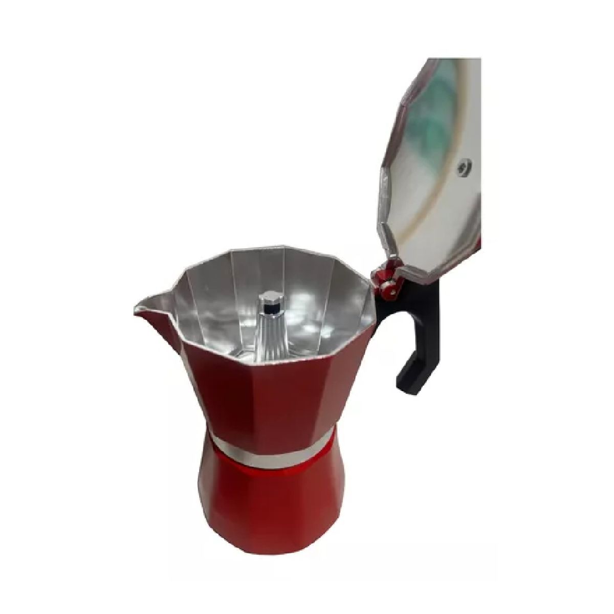 GENERICO - Cafetera Italiana Roja - 9 Tazas