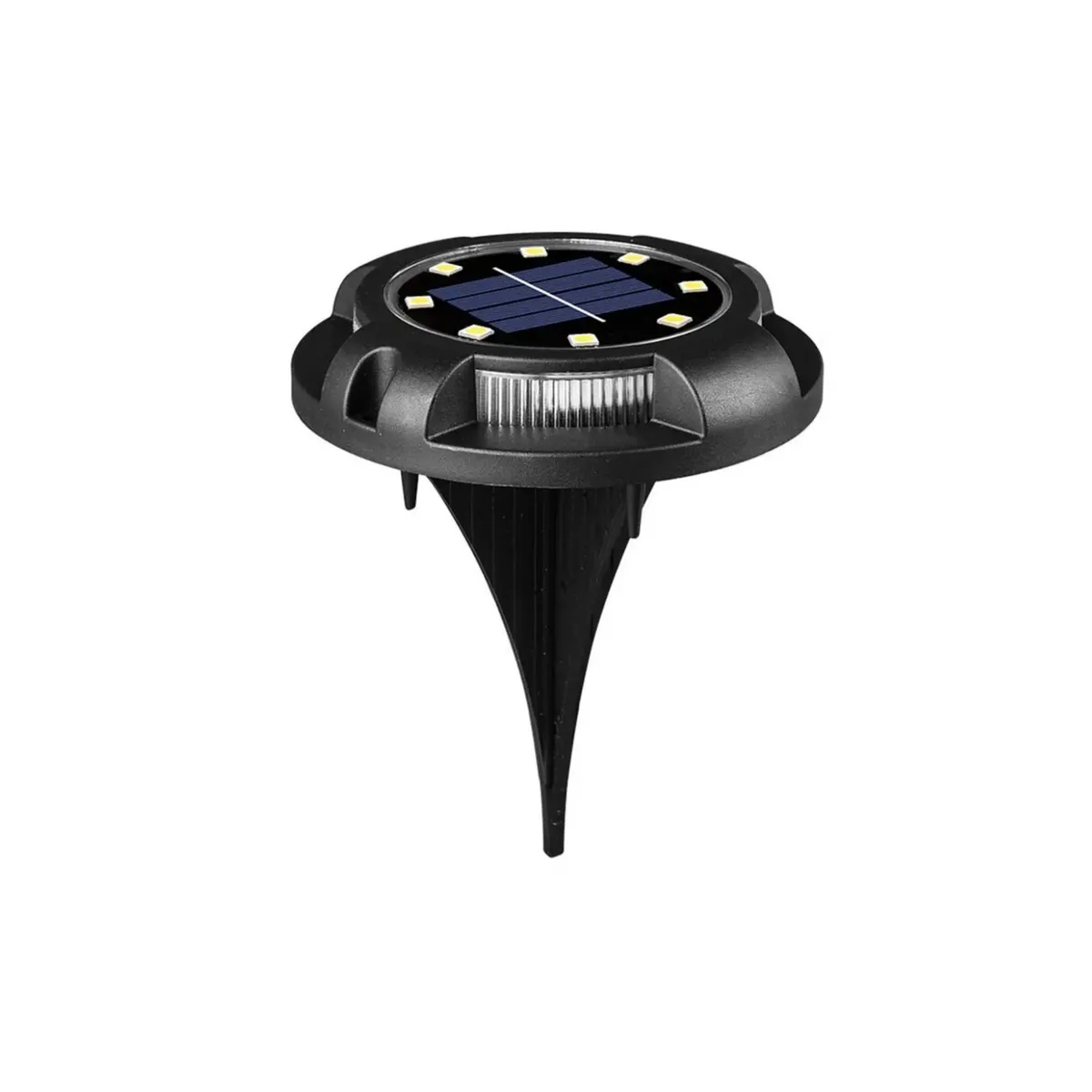 GENERICO - Set 4 Focos 8 Led Luz Solar Con Estaca Piso Jardin Exteriores