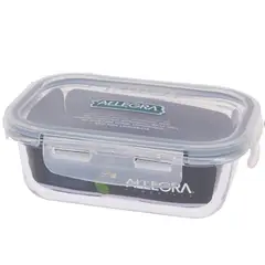 ALLEGRA - Contenedor Hermético Vidrio Rectangular 420ml