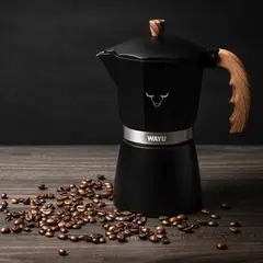 WAYU - Cafetera Italiana Color Negro