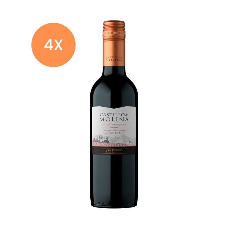 CASTILLO DE MOLINA - 4x Vino Castillo de Molina GR Cabernet Sauvignon 375cc