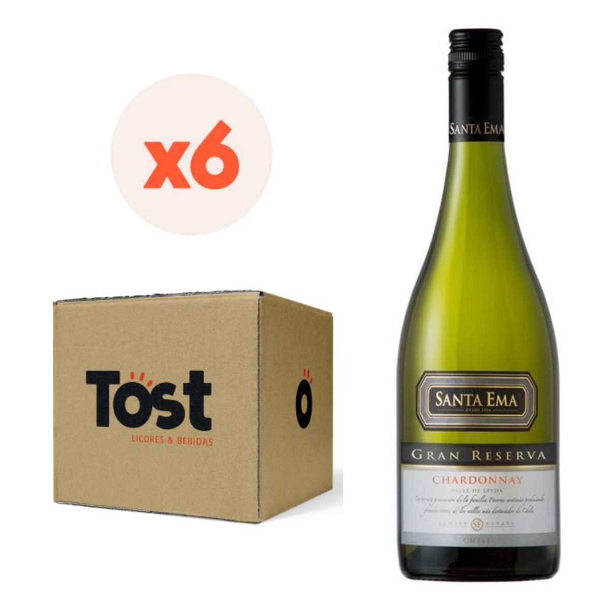 SANTA EMA - 6x Vino Santa Ema Gran Reserva Chardonnay