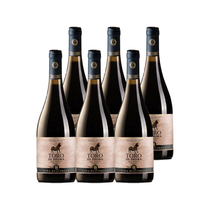 TORO DE PIEDRA - 6x Vino Toro de Piedra Gran Reserva Carignan 750cc