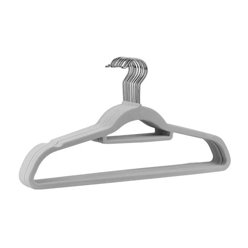 IDEEHOUSE - Colgadores De Ropa Set 30u Ganchos Terciopelo Antideslizante