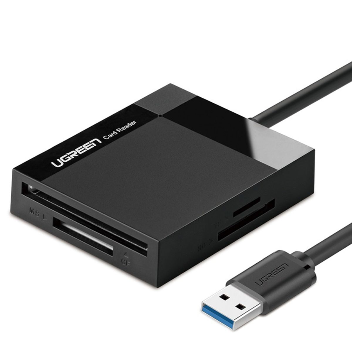 UGREEN - Lector Multi-Tarjeta de Memoria USB-A 3.0 4 en 1 Negro