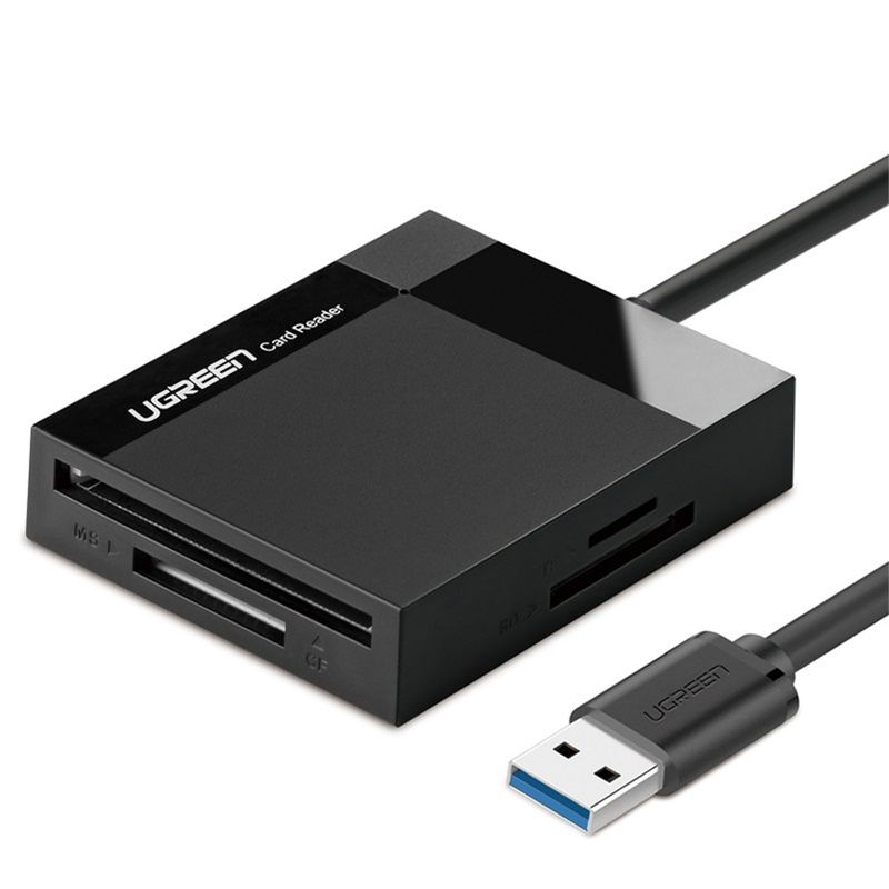 UGREEN - Lector Multi-Tarjeta de Memoria USB-A 3.0 4 en 1 Negro