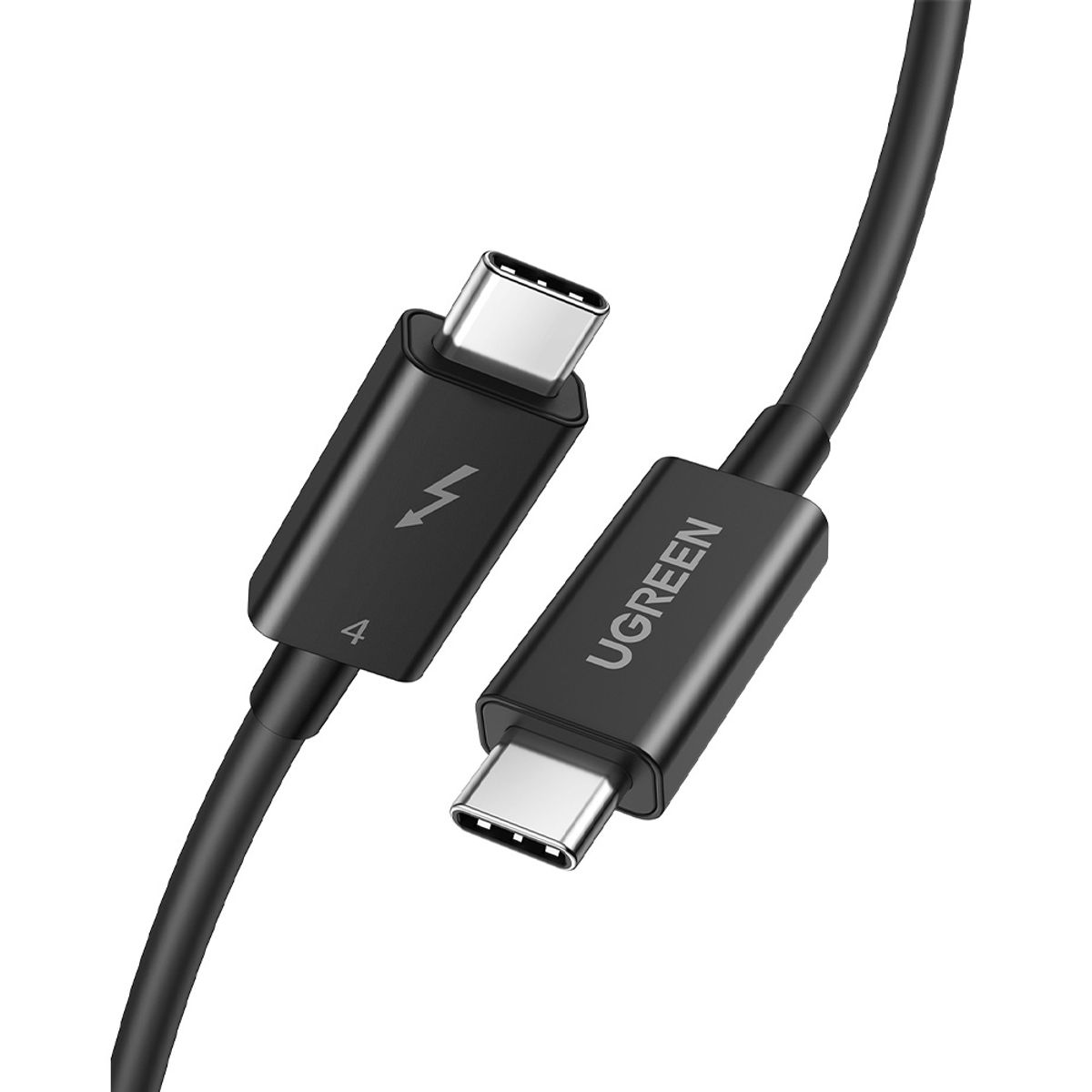 UGREEN - Cable Thunderbolt 4 USB-C a USB-C M/M 40Gbps 100W Max 80cm Negro