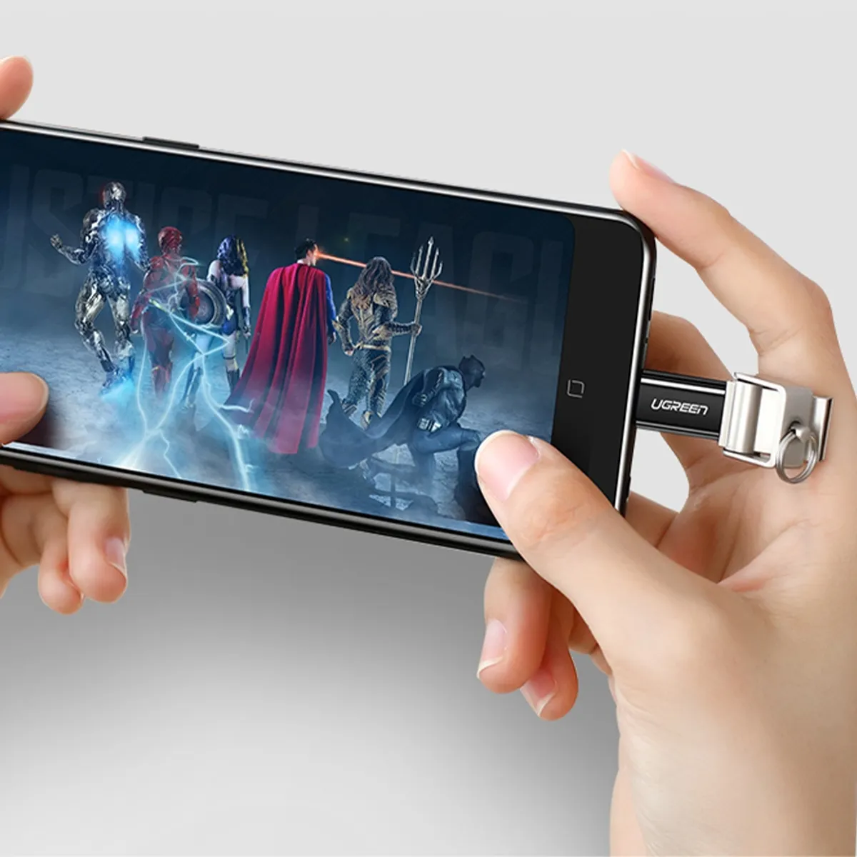 UGREEN - Adaptador Micro-USB a USB-C HM Data+Power Negro