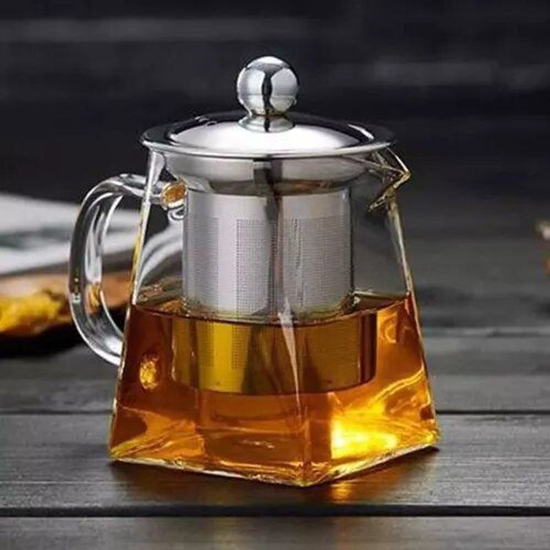 GENERICO - Tetera Vidrio Resistente Al Fuego Con Infusor Para Té 750ml