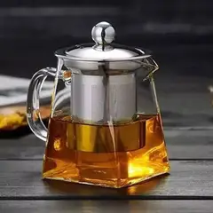 GENERICO - Tetera Vidrio Resistente Al Fuego Con Infusor Para Té 750ml